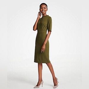 Elegant Olive Green Dress